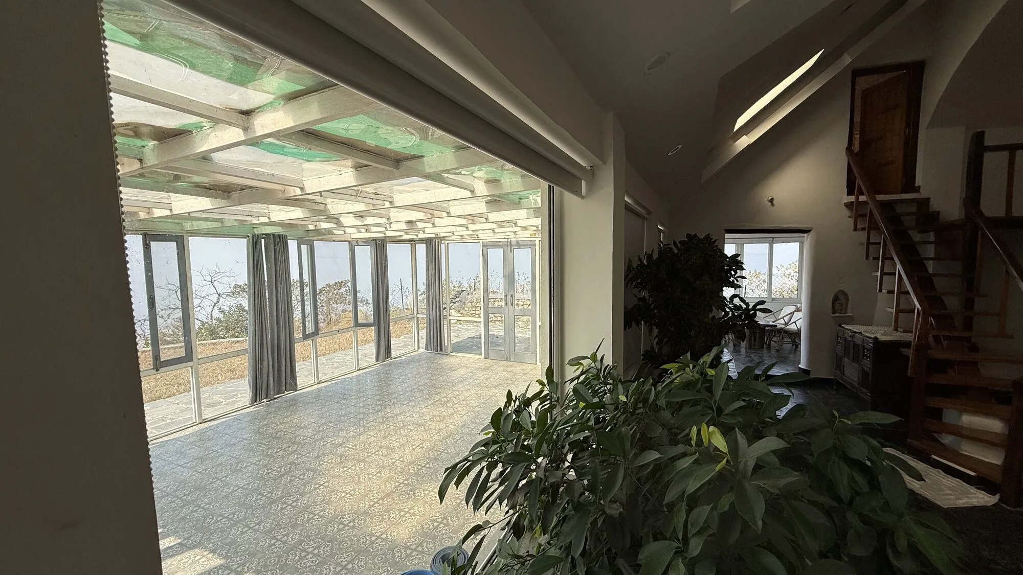 Yoga practice at Earthship Homestay